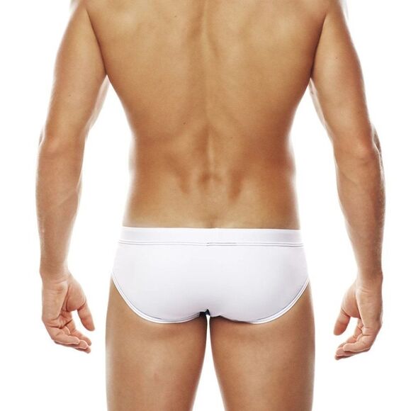 Men's color contrasting outer draw string swim briefs speedo swimwear Size S - Picture 3 of 9